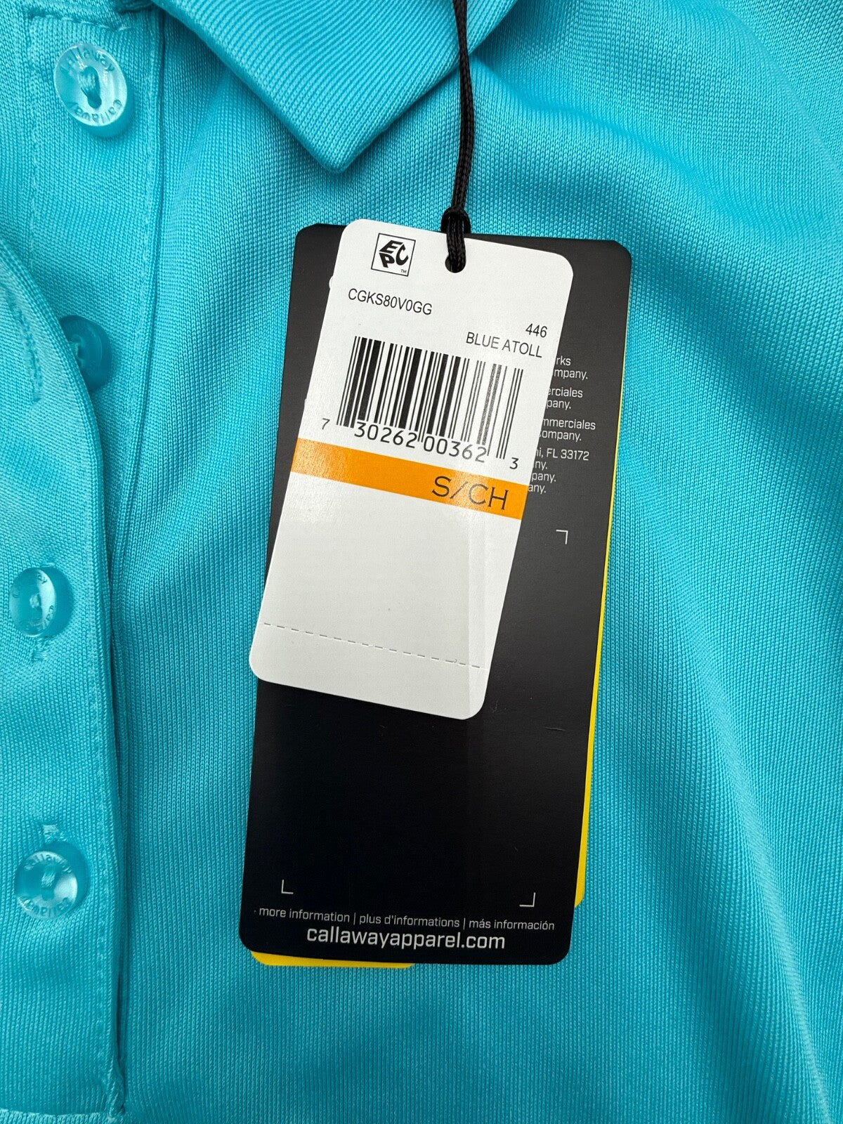 $78 Callaway Women’s- Tournament Polo Shirt - Blue- Small-New Tags