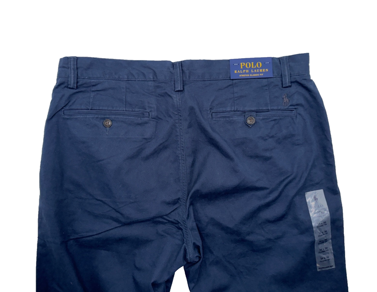 $115 Polo Ralph Lauren Men’s Classic Stretch Fit Pants -Core Replen Ink-34Wx30L