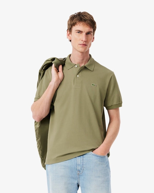 $110 Lacoste Men's Classic Fit Pique Polo - Khaki Green - Medium - New With Tag
