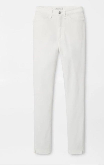 $150 Peter Millar Women's Karlie Stretch Sateen High Rise Pant -White-Size 8-NEW