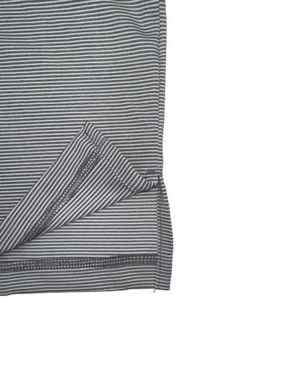 $65 Adidas Men’s Ottoman Stripe Polo Shirt - Grey/White - Small - New With Tag