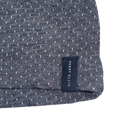 $50 Perry Ellis Men’s Quarter Zip Polo Shirt - Dark Sapphire - Small - New Tag