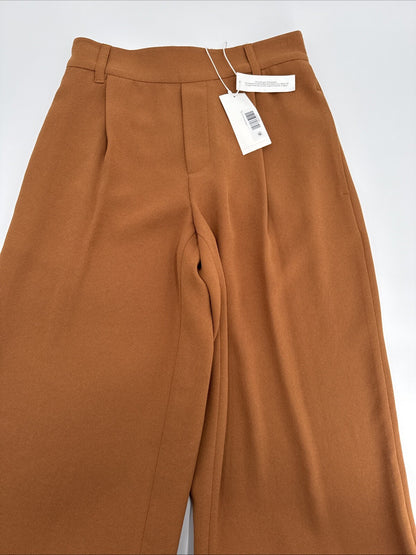 $395 Vince Women’s Wide Leg Pull-On Pants- Brown Tan- Medium- New With Tags