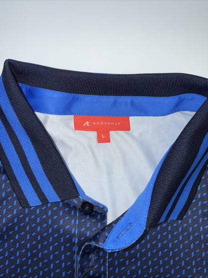 $110 Redvanly Men’s Pascal Golf Performance Polo Shirt-Midnight Navy-Large-New