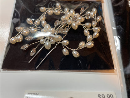 Combo Lot 3 PCs Studio His & Hers WEDDING: EARRING SET - HAIR COMB - Head Band