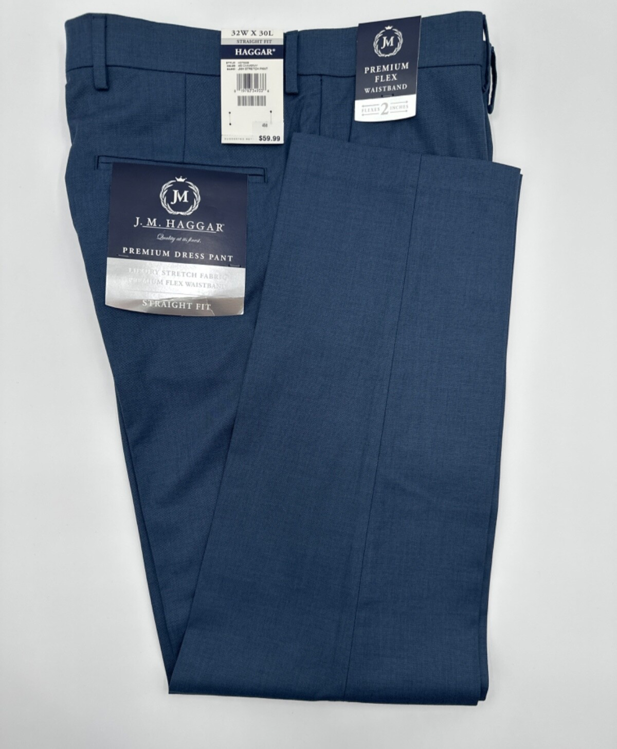 $60 J.M. Haggar Men’s- Stretch Pant- Chambray - 32Wx30L - New with tag
