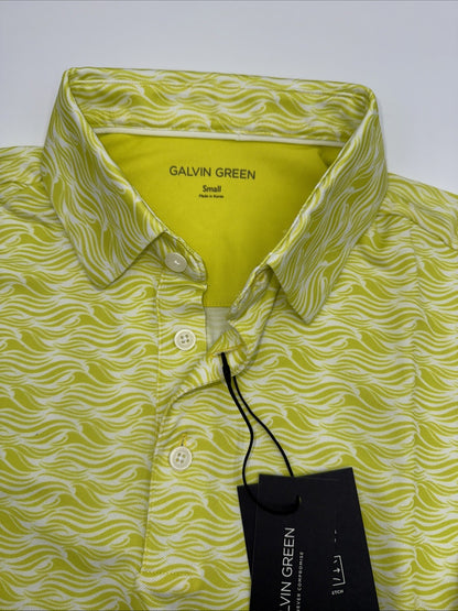$100 Galvin Green Men’s Madden Golf Shirt Polo- Sunny Lime - Small -New Tags