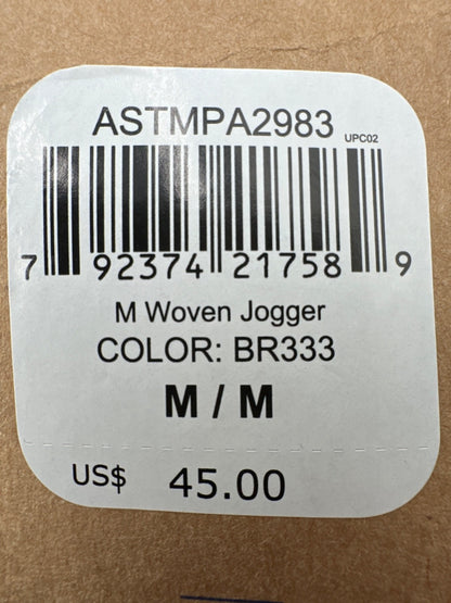 $45 Asics Men's Woven Jogger - Fudge Brushed Rust - Medium - New With Tags
