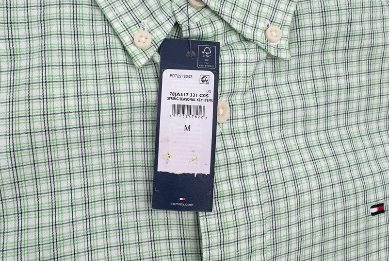 Tommy Hilfiger Men’s Classic Fit LS Shirt-Medium- New Tags $75