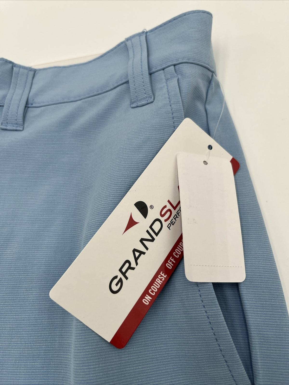 Grand Slam Performance Stretch Golf Shorts Mens -Chambray Blue- 40W- New $65