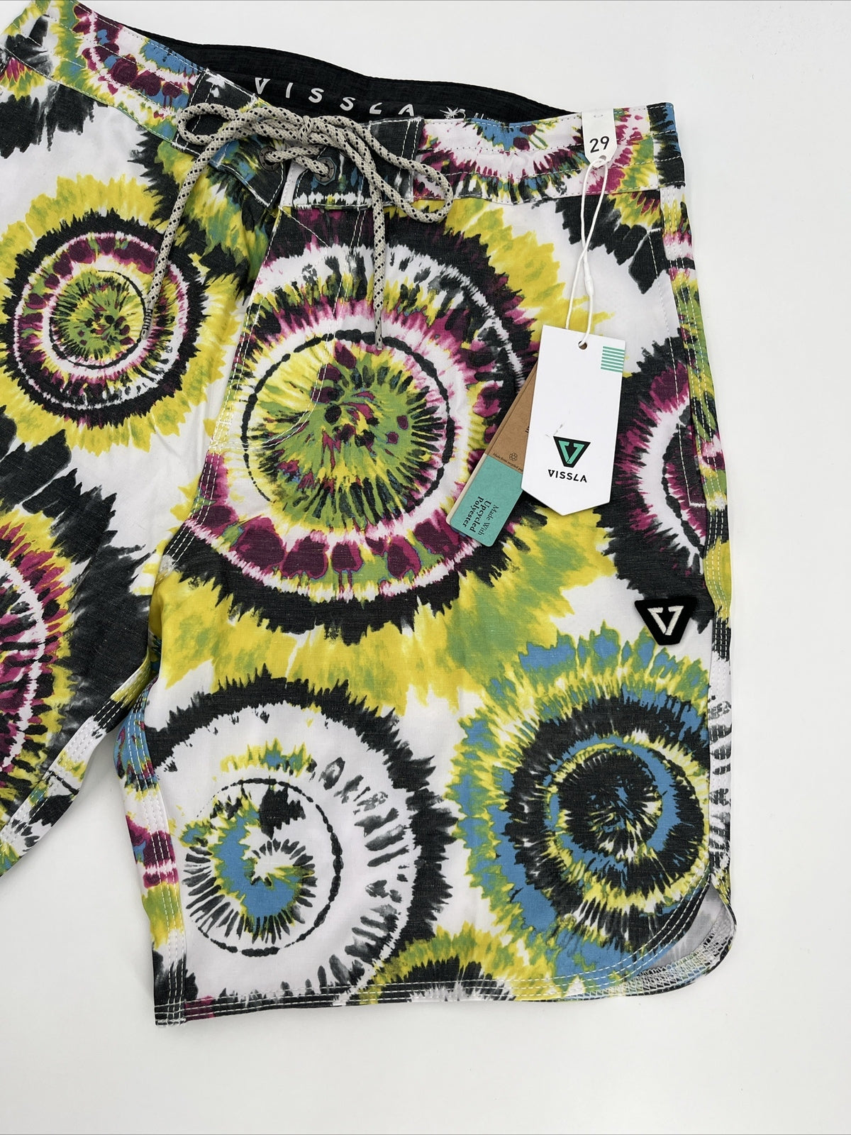 $70 VISSLA Men's Boardshorts SHRED HEAD 17.5" - Black Multi - Size: 29W-NWT
