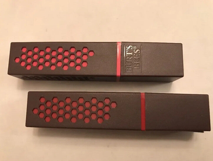 Lot (2) Of  Burt's Bees Lipstick Colors: 1 Ruby - 1 Fuchsia - Amazing Deal!