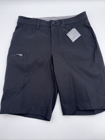 $60 Eddie Bauer Men's Rainier Shorts Hiking Active Fit -Black- 30W-New