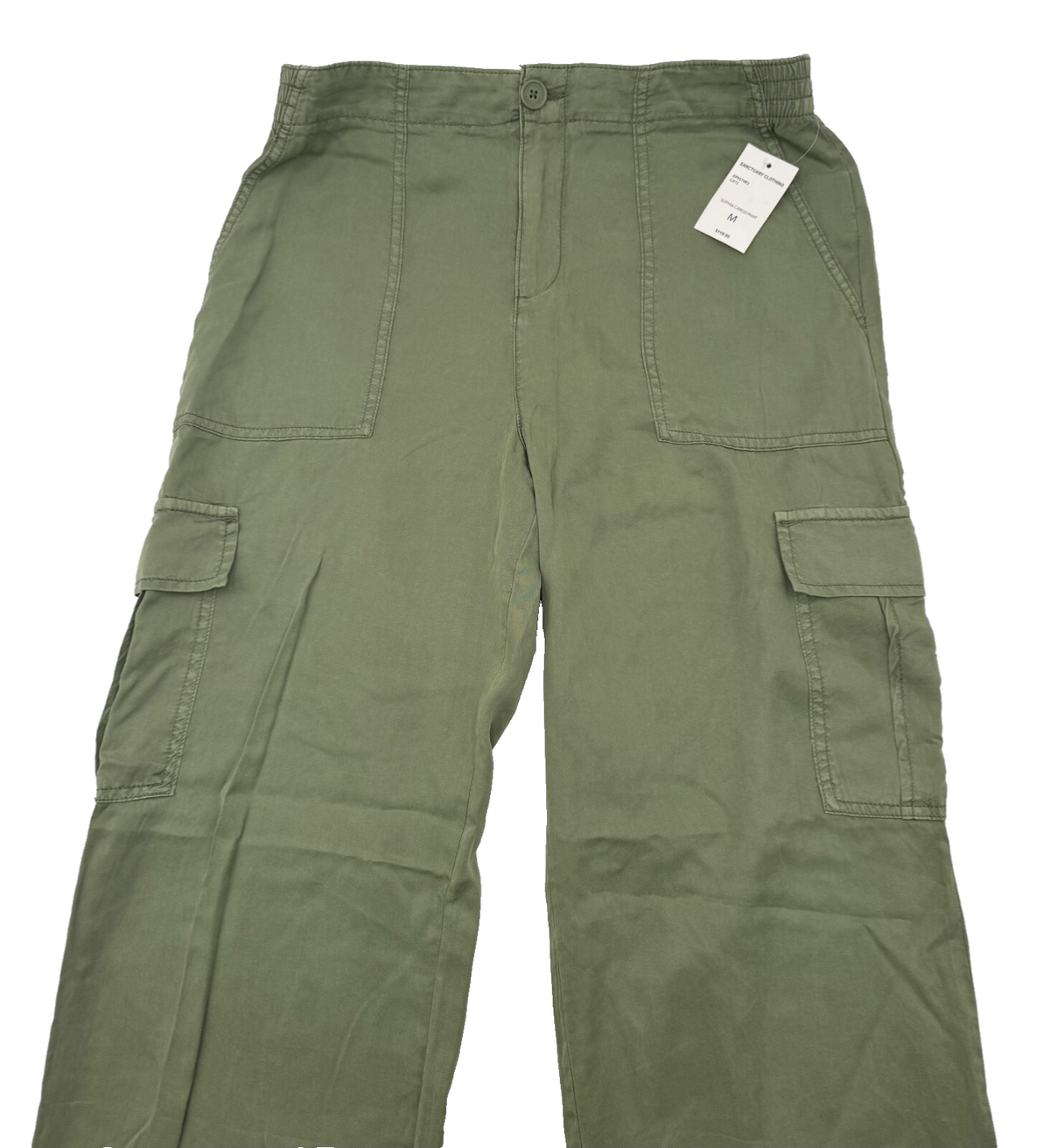 $119 Sanctuary Women’s-Sophia Cargo Pants-Green Tea- Medium-New Tag