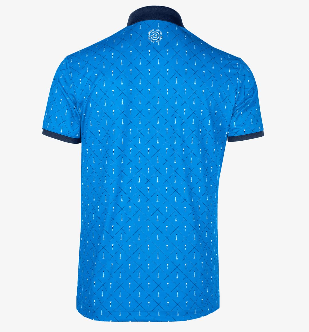 $109 Galvin Green Men’s Manolo Short Sleeve Golf Shirt - Blue/White/Navy- Large