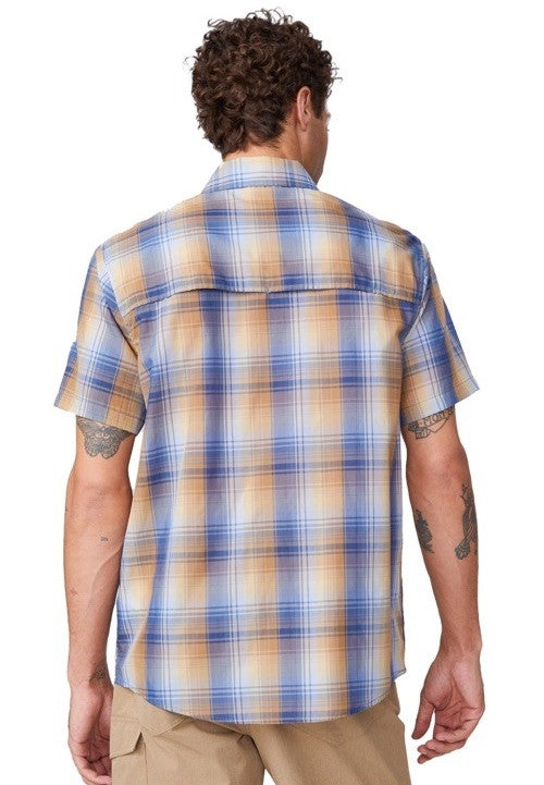 $75 Free Country Men's Excursion Short Sleeve Poplin Shirt- Cider- Size: Medium