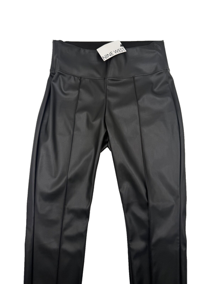 $36 NINE WEST Women's-Ponte Legging- Faux Black Leather- Small-New Tag