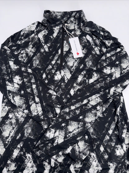 $119 Obermeyer Men’s Flex 1/4-Zip Mid-Layer Top- Descent Black/White - Medium