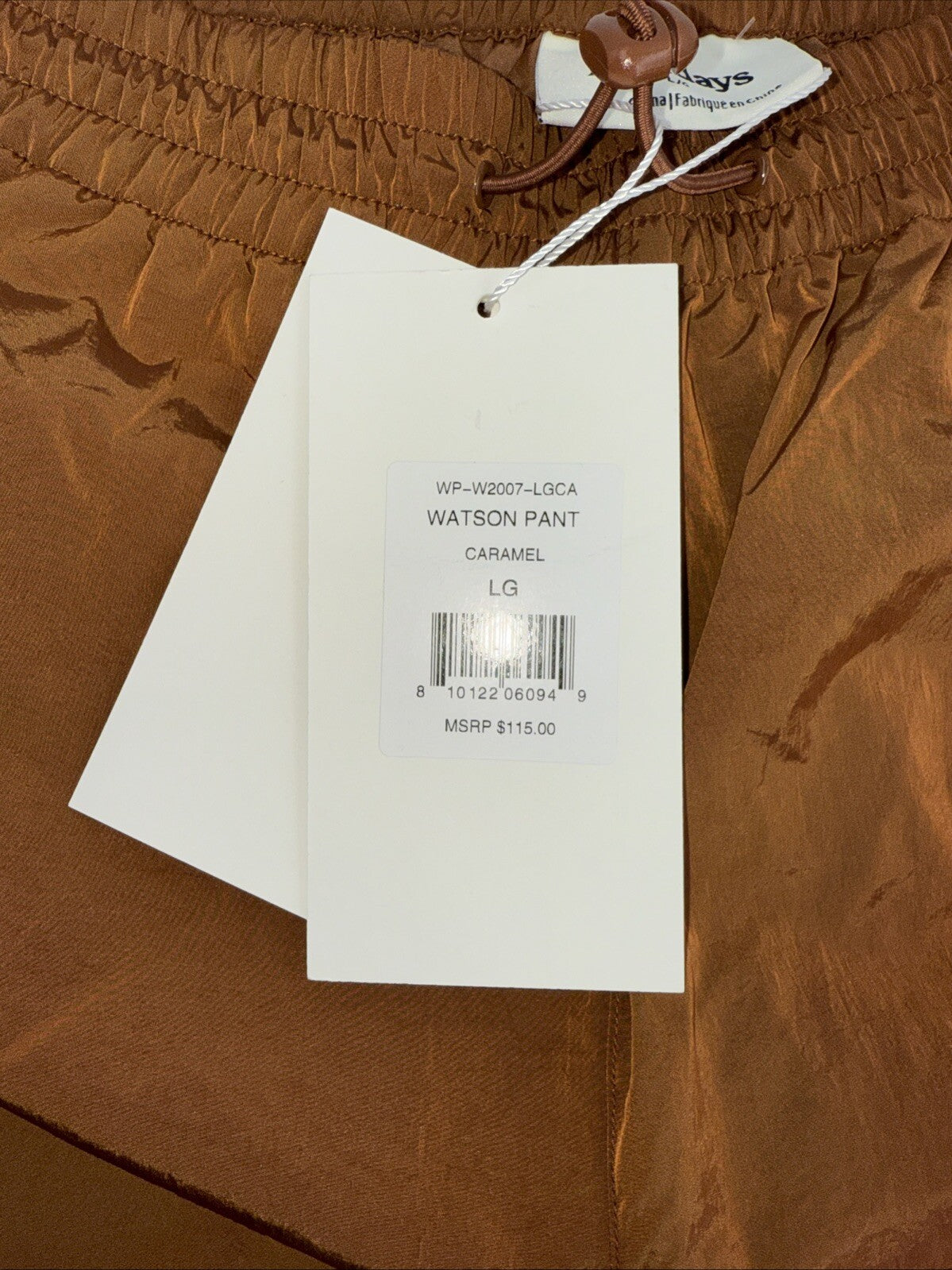 $115 Halfdays Women’s Watson Nylon Cargo Pants baggy Hiking -Caramel-Large-NEW