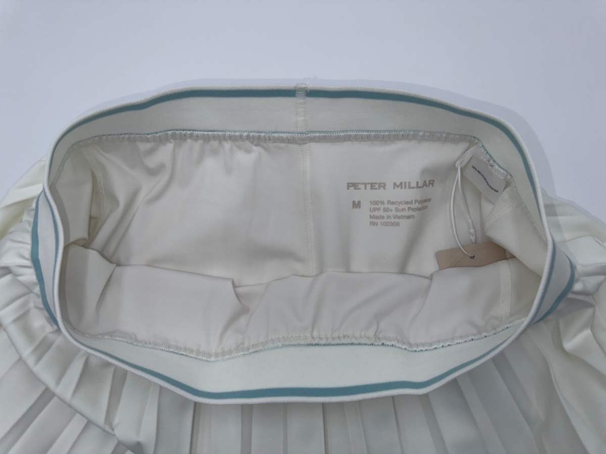 $140 Peter Millar Women's Pleated Skort - White - Medium - New With Tag