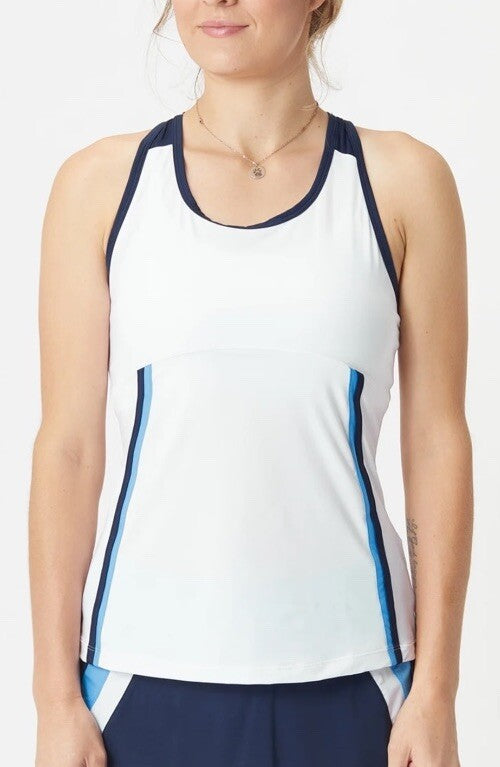 $70 Fila Women's 110 Year Racerback Tank- White- Small  NWT