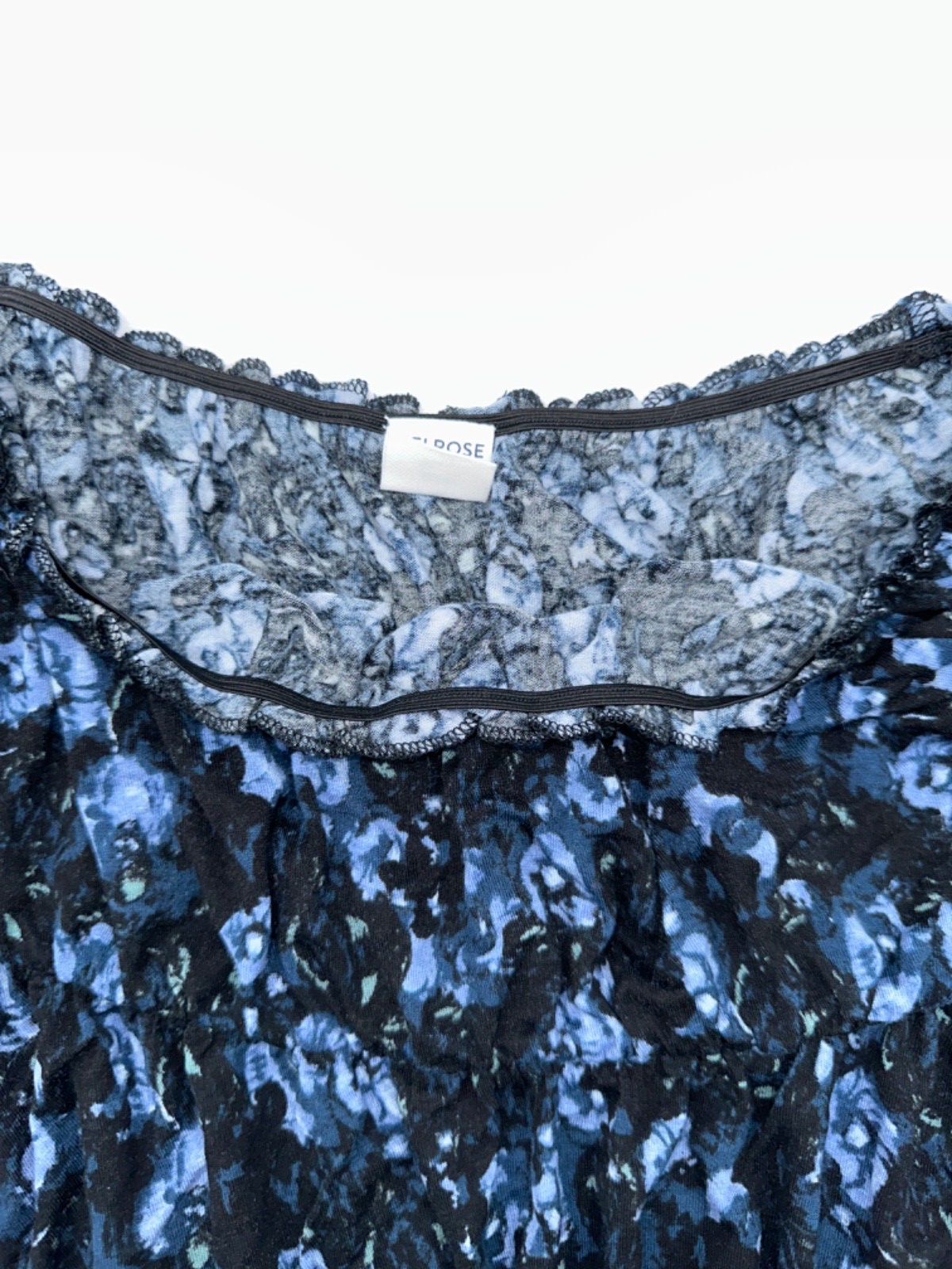 $72 Melrose And Market Women’s Off The Shoulder Top-Floral Blue-Medium-New