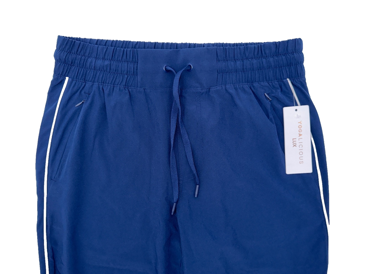 $78 Yogalicious Women's Lux Jogger Pants - Naval Academy/White - Medium - New