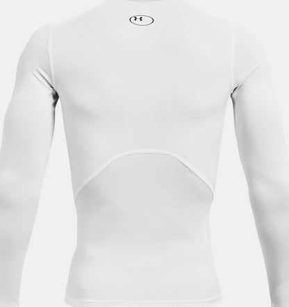 $35 Under Armour Men's HeatGear Long-Sleeve Shirt –White -Large -New With Tags