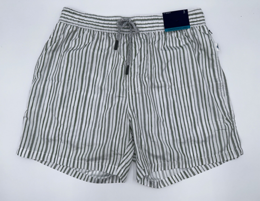 $65 Vintage Summer Men's Compression Lined Volley Swim Shorts -Green-Small-New