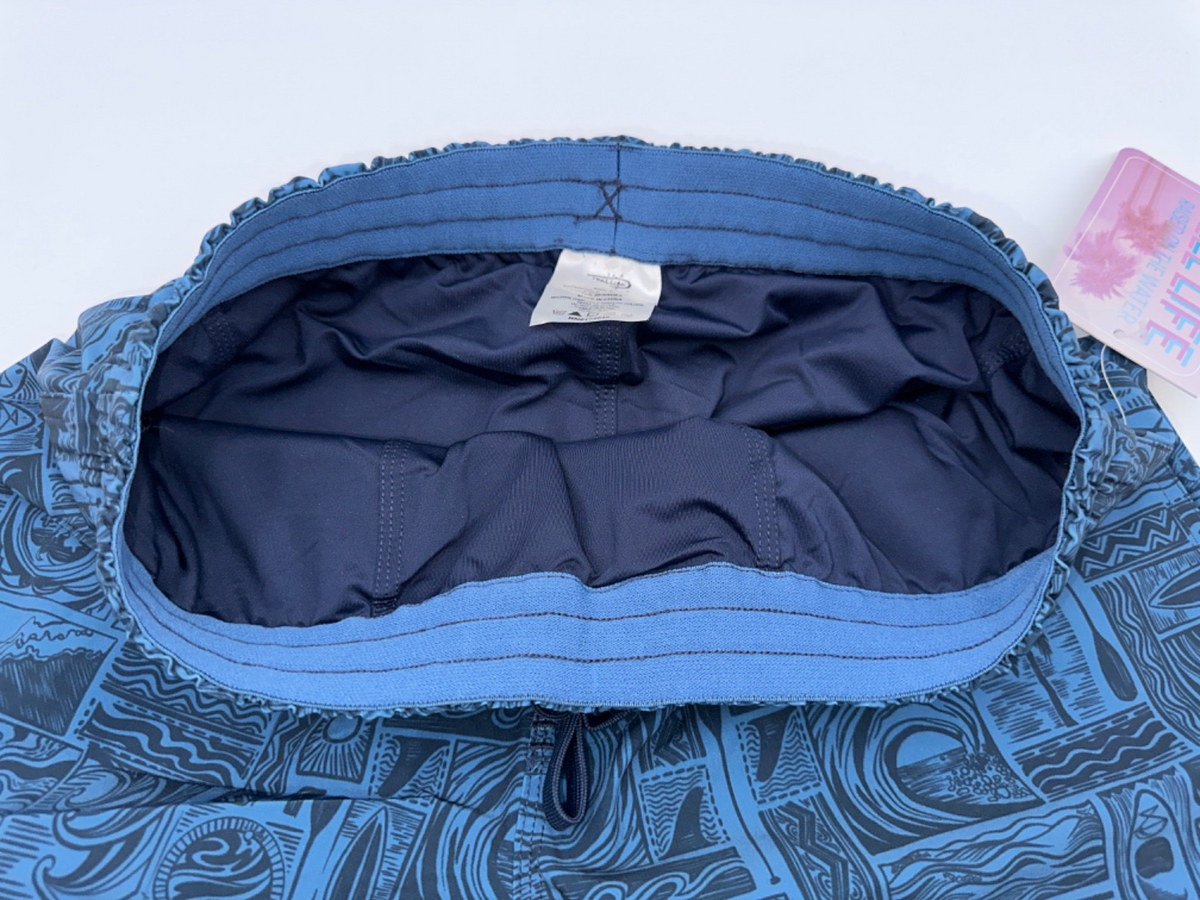 $40 Reel Life Men’s Lined Swim Trunk  6.5” - Dark Blue - Small - New with tag