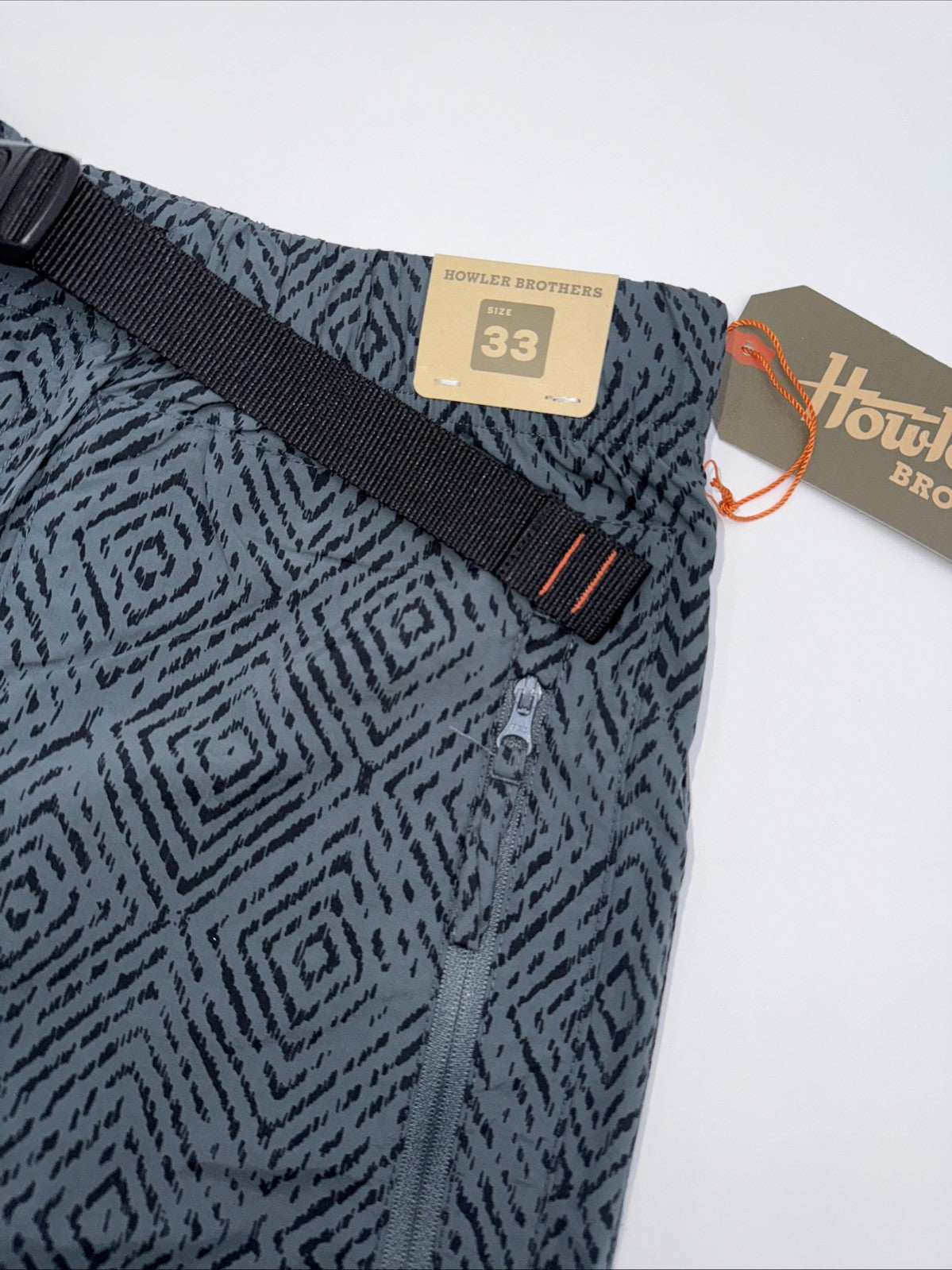 $79 Howler Brothers Men’s Pedernales Packable Short 7” - Soundwaves Petrol - 33W