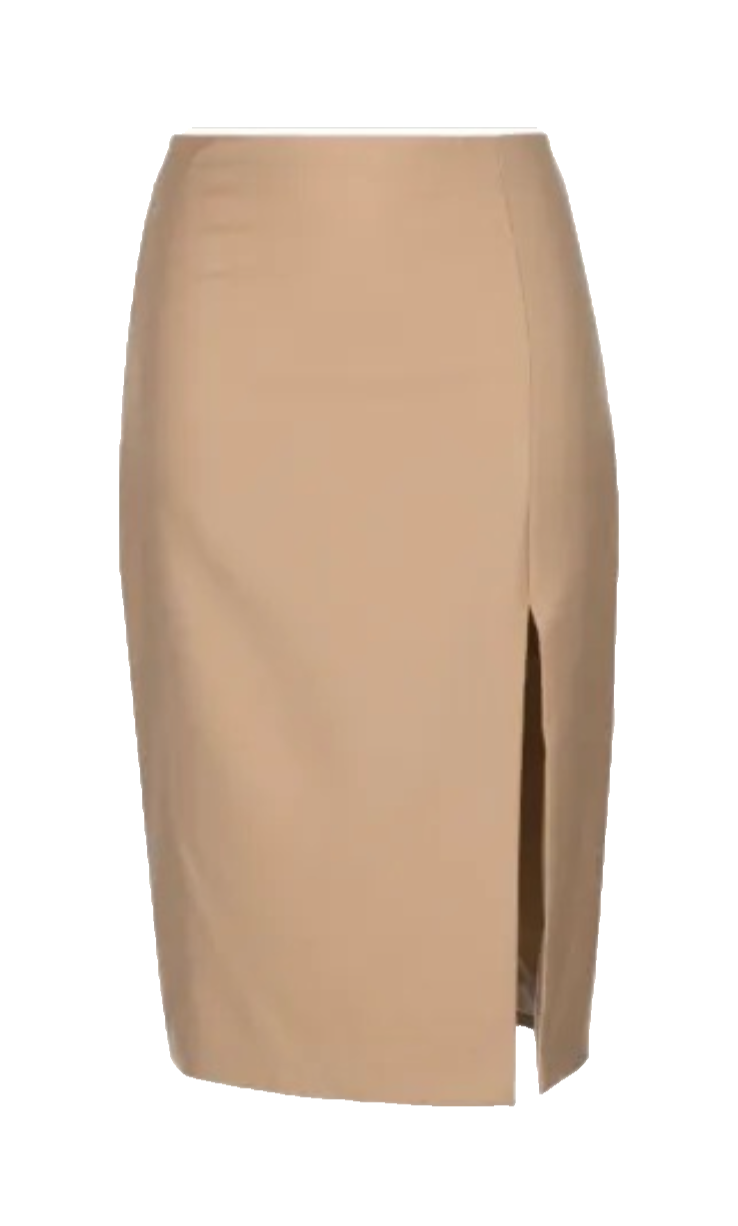 $290 Theory Skirt Women’s High Waist Side Slit Skirt - Palomino - Size 4 - New