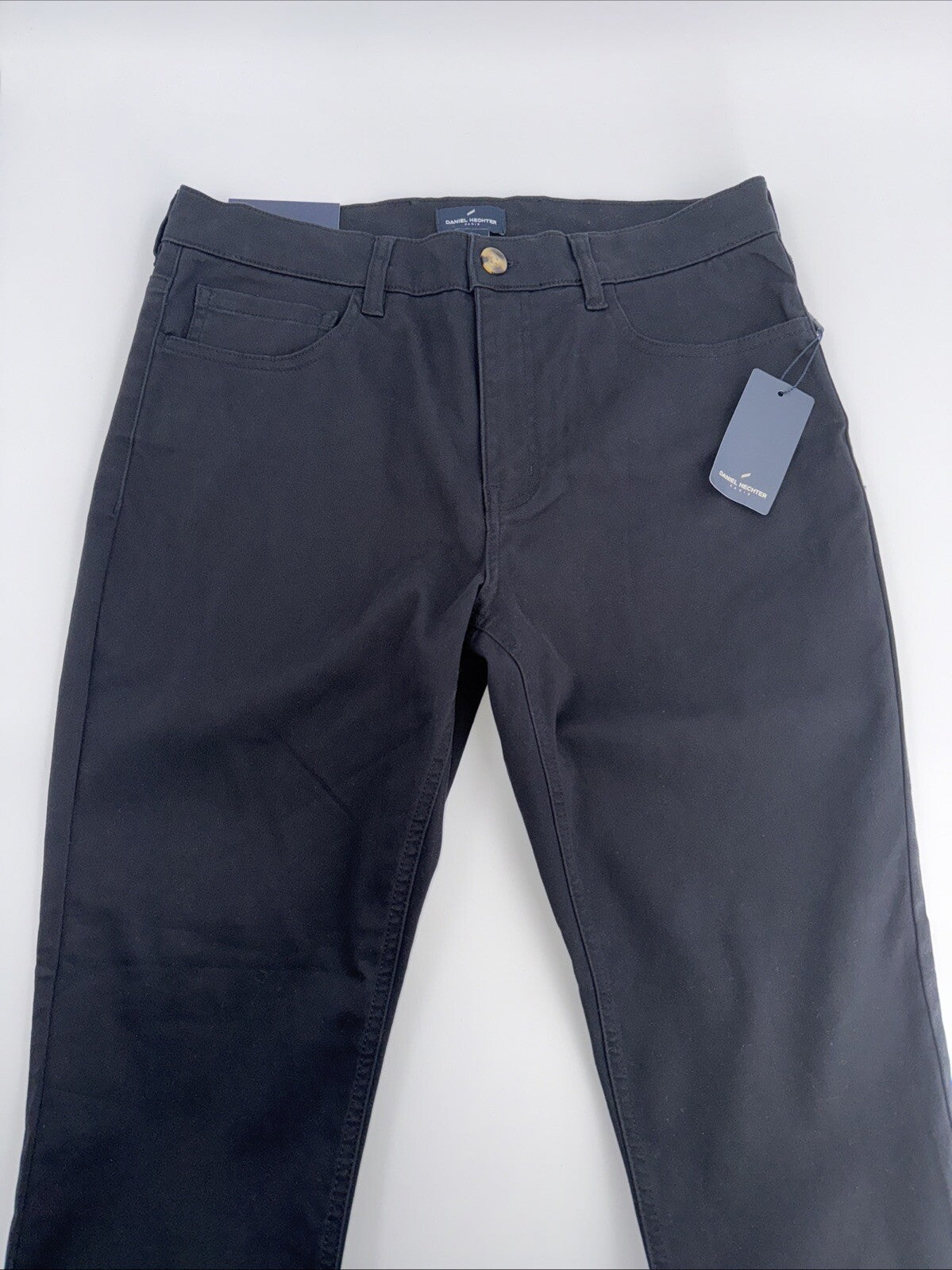 $99 Daniel Hechter Straight Fit Chino 5 Pocket Pants Jeans-Black- 32W 30L-New