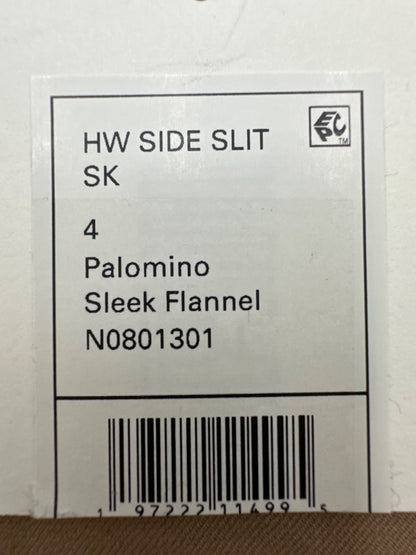 $290 Theory Skirt Women’s High Waist Side Slit Skirt - Palomino - Size 4 - New