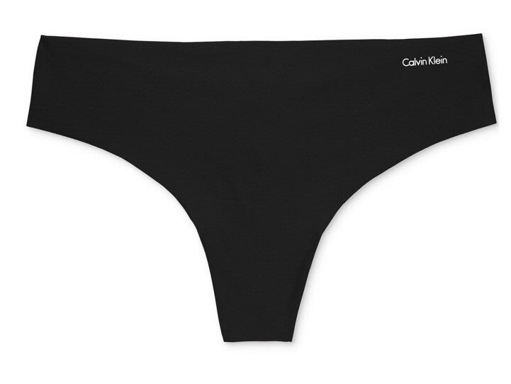 3 Pack Calvin Klein  Thong Panty- 2 Flirty/1 Invisible- Black- Small- Retail $45