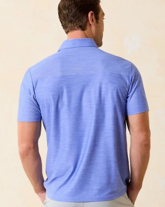 $100 Tommy Bahama Men’s Soft Polo Shirt ST227527SR- Rococo Blue-Medium-NEW
