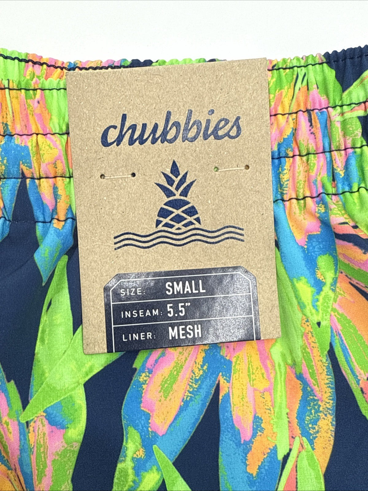 $70 Chubbies The Ocean Flowers 5.5" Inseam Swim Trunks-Multi - Small -New Tag