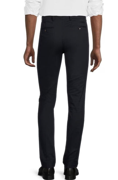 Murano Men’s Evan Extra Slim Fit Flat Front Dress Pants-Black- 29W 29L