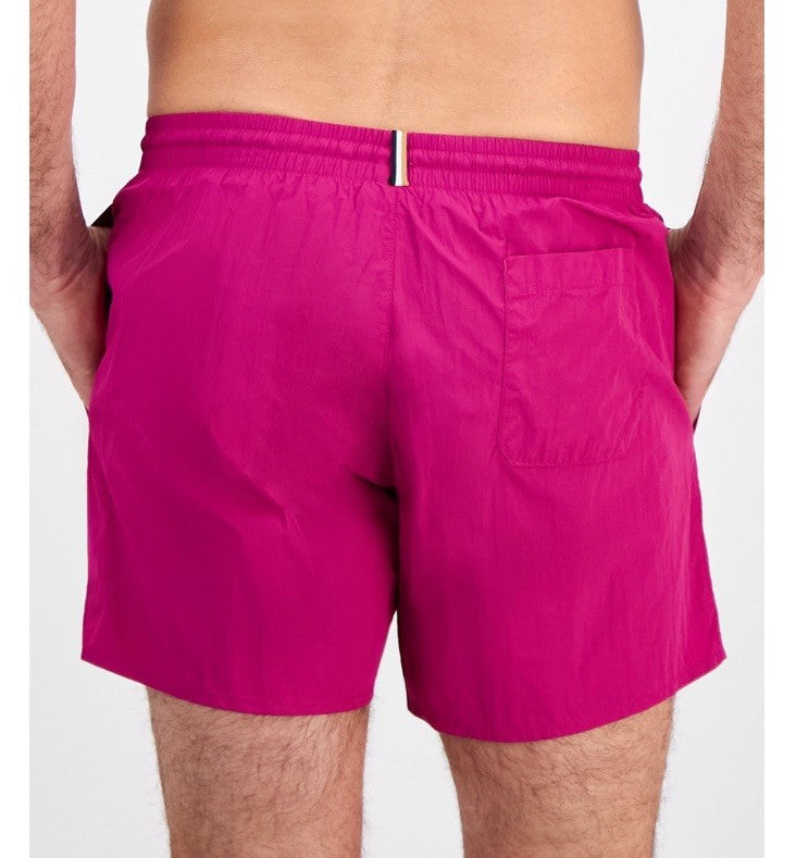 $58 Hugo Men’s- Boss/Hugo Men's Lee Drawstring Swim Trunks- Fuchsia -Small-New