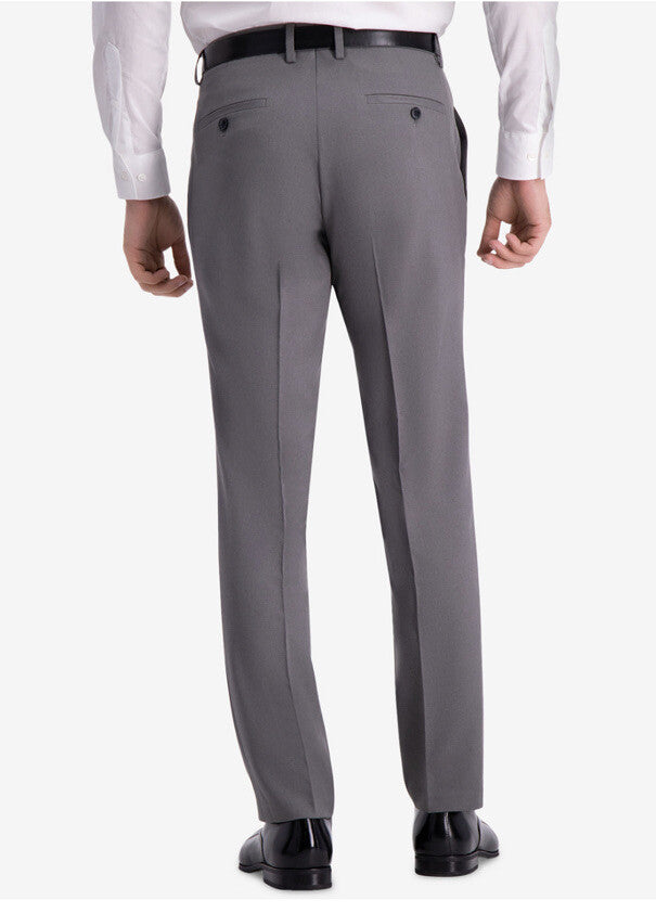 Kenneth Cole Reaction Pants Modern Fit Micro Check- Medium Gray- 30W X 32L- New
