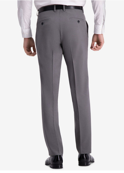Kenneth Cole Reaction Pants Modern Fit Micro Check- Medium Gray- 30W X 32L- New