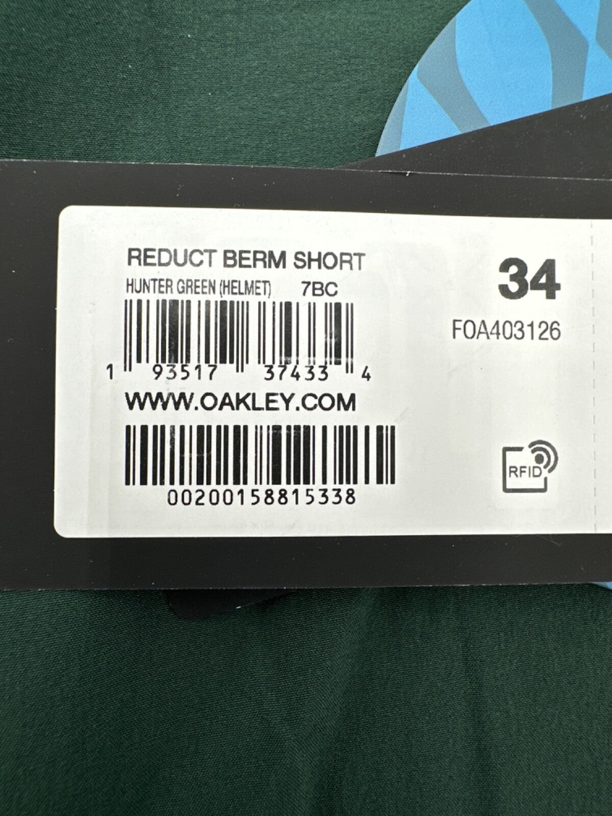 $100 Oakley Men's Reduct Bermuda Short 12” - Hunter Green - Size 34- New