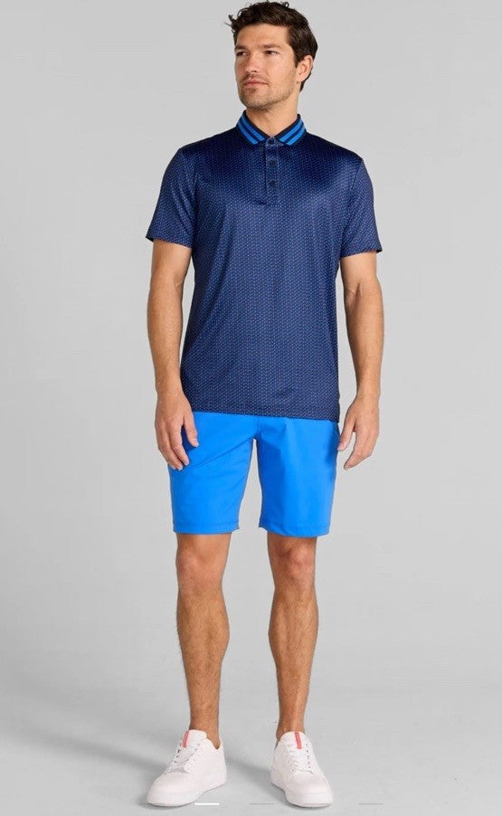$110 Redvanly Men’s Pascal Golf Performance Polo Shirt-Midnight Navy-Large-New