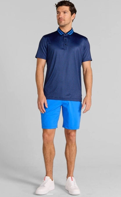 $110 Redvanly Men’s Pascal Golf Performance Polo Shirt-Midnight Navy-Large-New