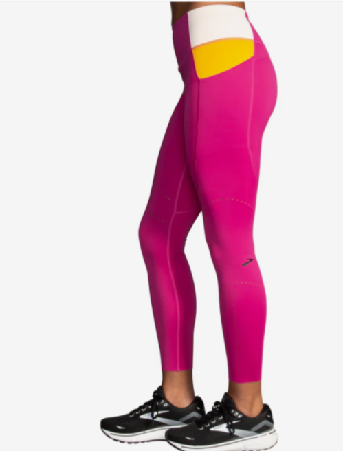 $90 Brooks Women’s Method 7/8 Tight Leggings - Mauve/Sand/Sundial- Large- New