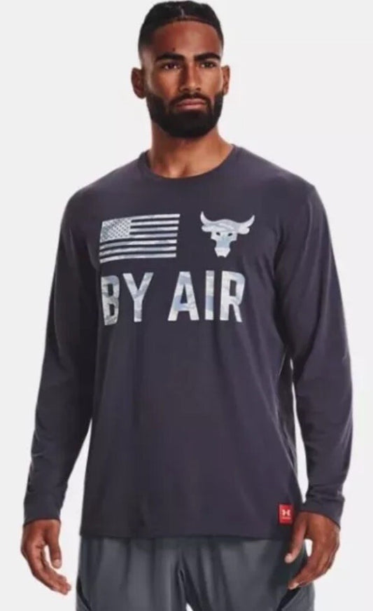 $60 Under Armour UA Men's Project Rock Veterans Day By Air Shirt-Size: Small-New