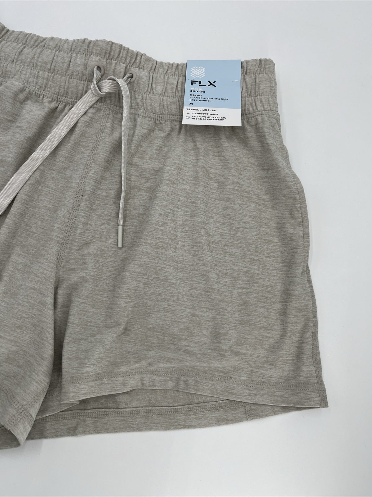 FLX Women’s Wander Soft Leisure Shorts - Ivory Silk - Medium - New Tag $35
