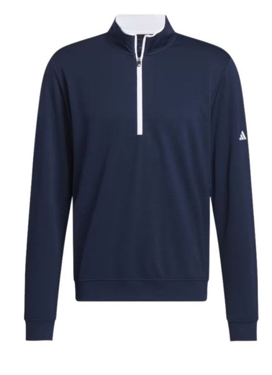$70 Adidas Men’s Lightweight Half Zip Top - Navy - Small - New With Tags