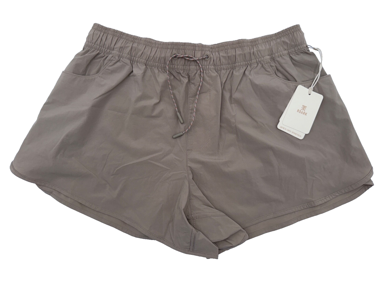 $69 Roark Women's Rapids Hybrid Shorts 3.5” - Rock - Medium - New With Tags