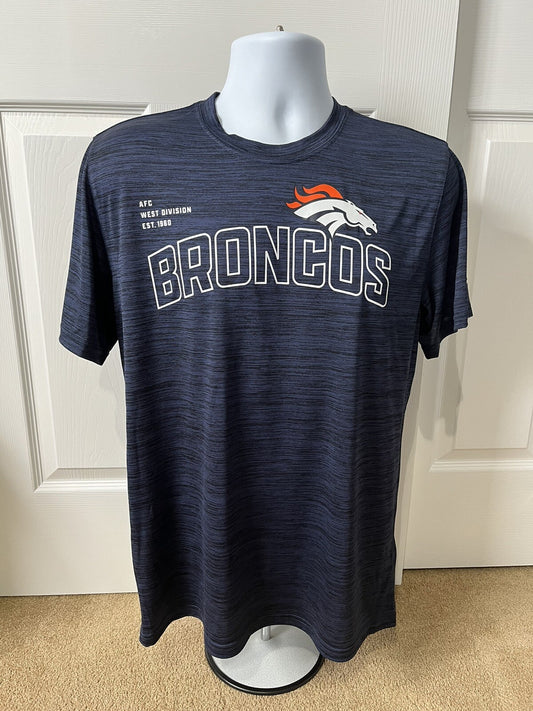 Nike Men’s Denver Broncos Micro T Shirt NFL - Blue/Orange-Medium-New Tag $40